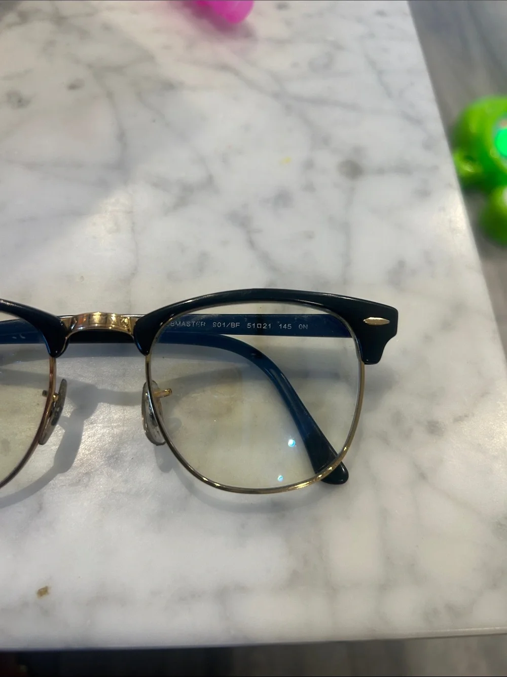 Ray-Ban Clubmaster Glasses in Black and Gold